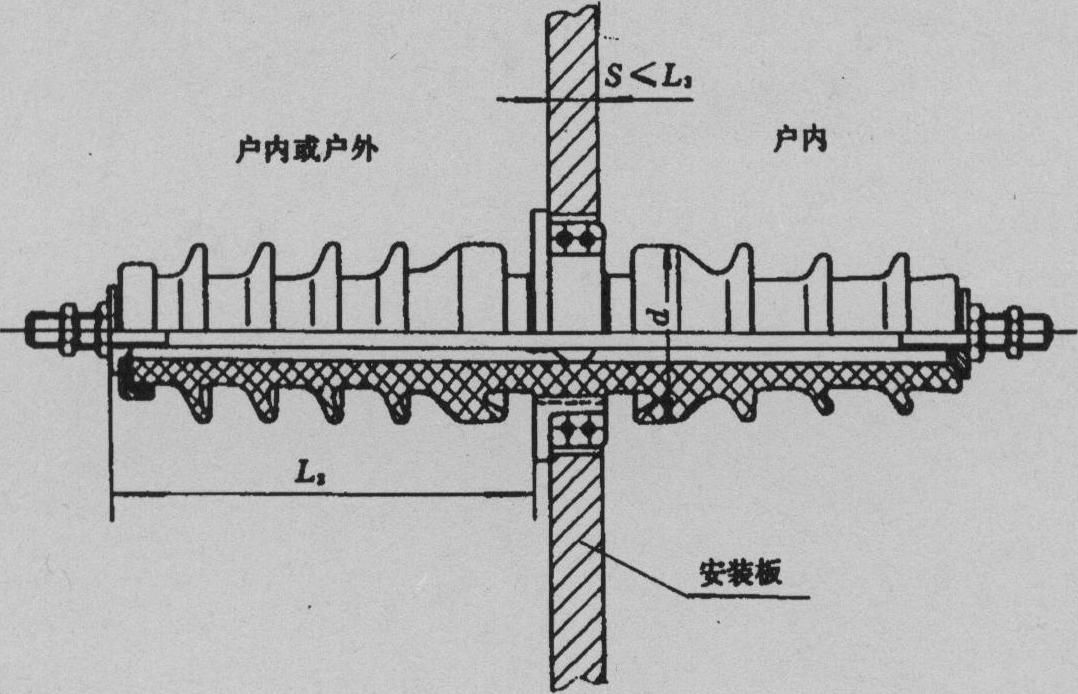 高压户外式穿墙套管的安装